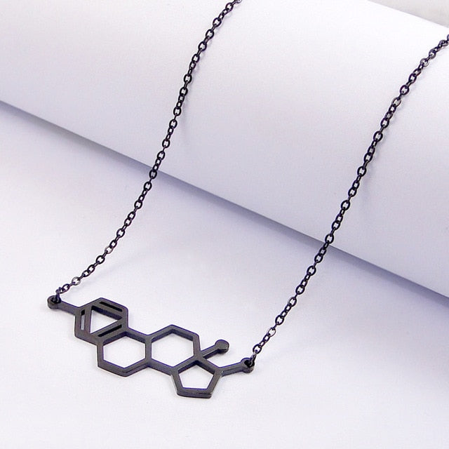 HRT Estrogen Molecule Necklace